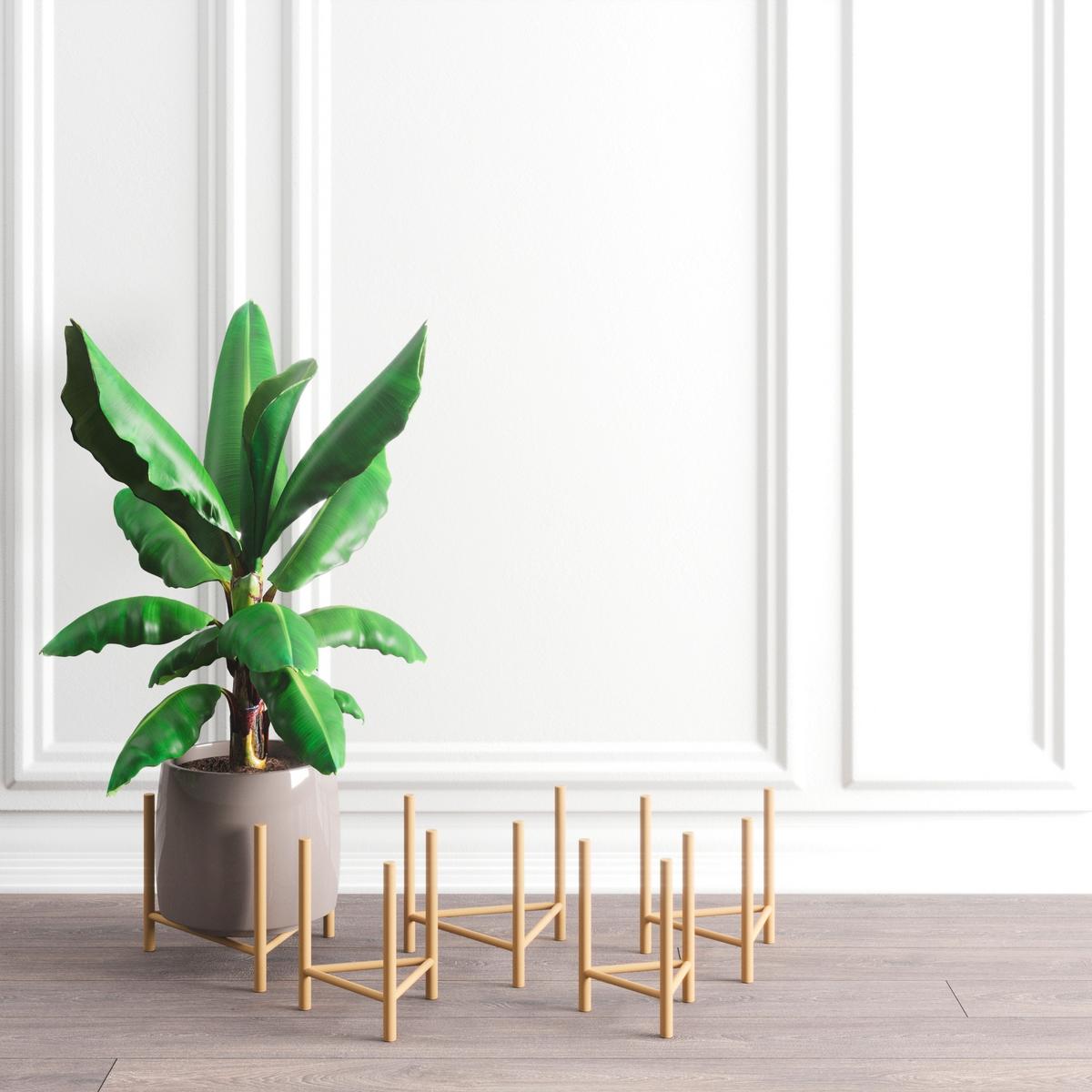 Blumenständer Aluminium Gold- Farben Bxhxt: 27x25x27 Cm - Goldfarben, Basics, Metall (27/25/27cm)