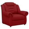 Polstersessel Boston Rot Lederlook - Rot/Schwarz, KONVENTIONELL, Textil (104/102/101cm) - Livetastic