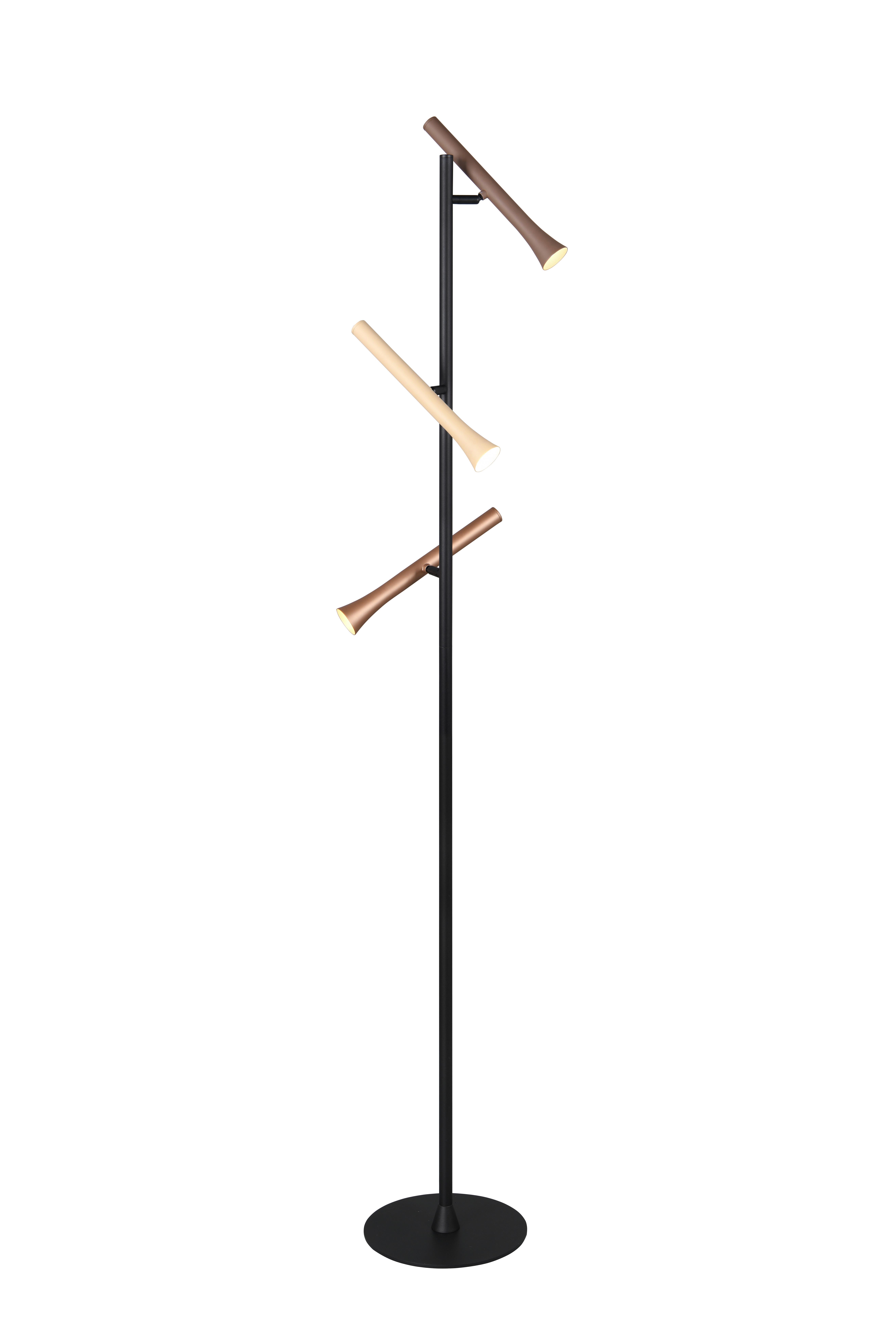 LED-Stehleuchte 452010317 Fiato - Beige/Multicolor, Design, Metall (23/150cm) - Trio Leuchten