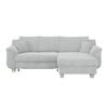 Ecksofa mit Schlaffunktion Alex Hellgrau - Hellgrau/Naturfarben, MODERN, Textil (246/88cm)