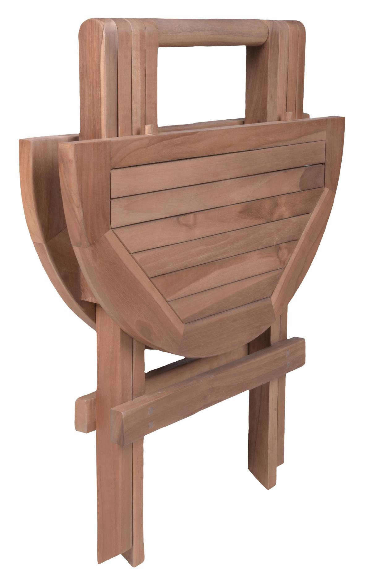 Gartenbeistelltisch Luang - Braun, Basics, Holz (50/50/50cm) - Gardenson