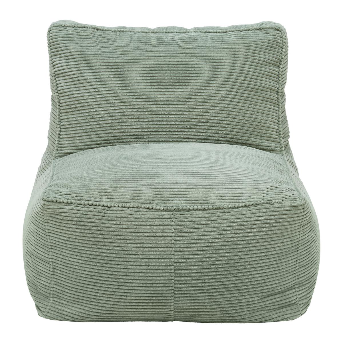 Sedací vak CAROLINE, zelený manšestr, max. 80 kg - zelená, Moderní, textil (75/84/88cm) - Mömax
