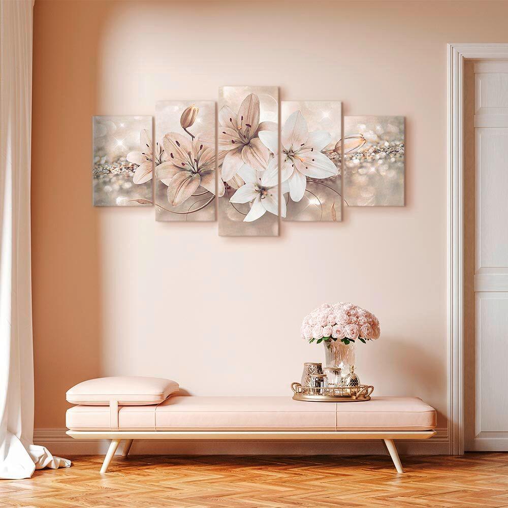 Leinwandbild Beige B: 200 Cm - Beige, Basics, Holzwerkstoff/Textil (200/100/1.2cm) - artgeist