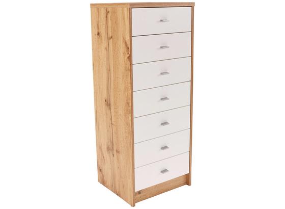 Komoda 4-you New Yuk11 - farby dubu/biela, Moderný, kompozitné drevo (50/111,4/34,6cm) Komoda 4-you New Yuk11 - farby dubu/biela, Moderný, kompozitné drevo (50/111,4/34,6cm)