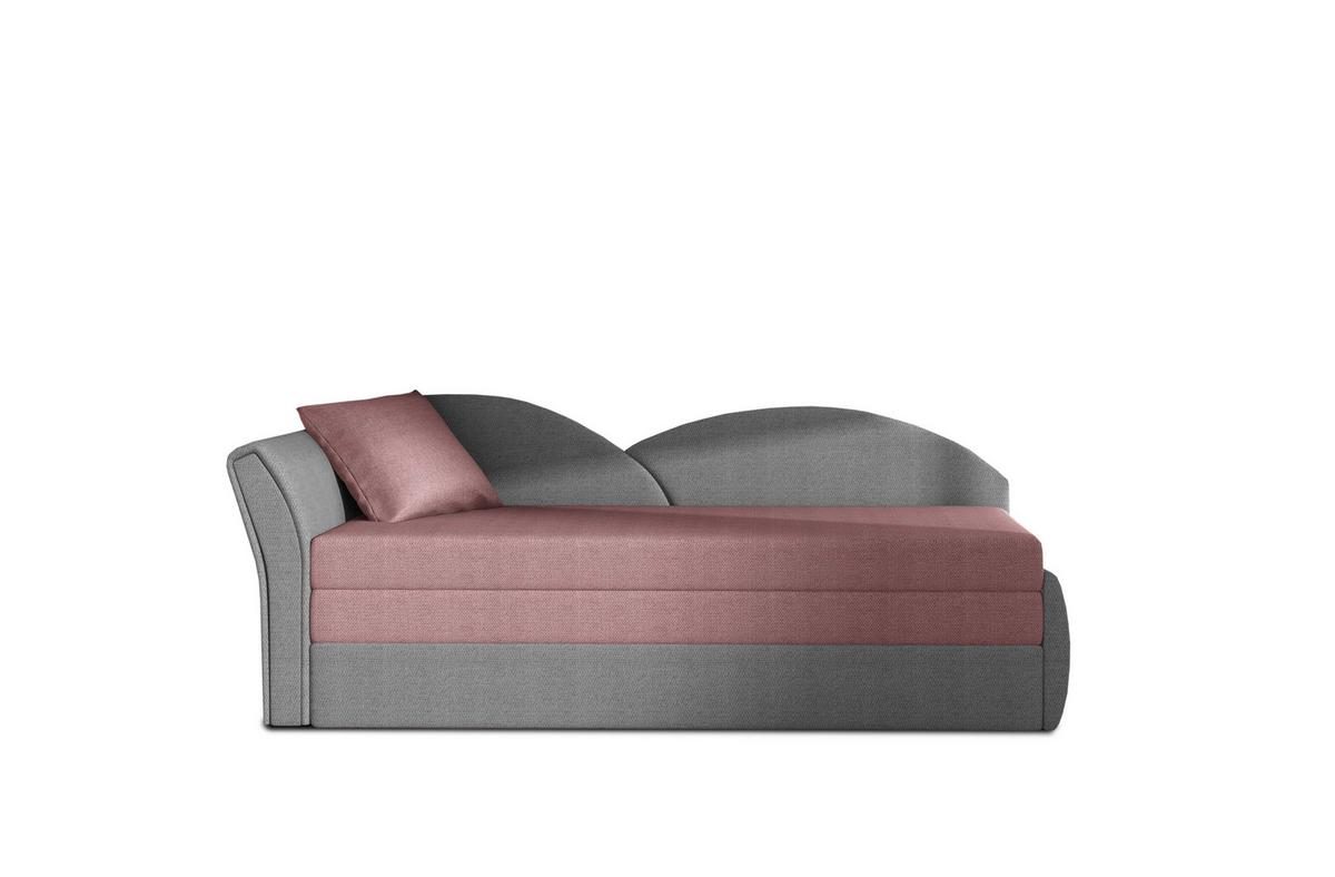 Récamiere Rosa, Hellgrau, S: 80x218 Cm - Erlefarben/Hellgrau, Design, Textil (80/218cm) - MID.YOU