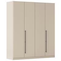 Kleiderschrank Safari B: 181 cm - Champagner, KONVENTIONELL, Holzwerkstoff (181/229/54cm)