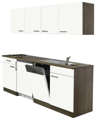 Platzsparend und schick mit viel Stauraum für Gläser und Tassen Platzsparende Küche mit viel Stauraum