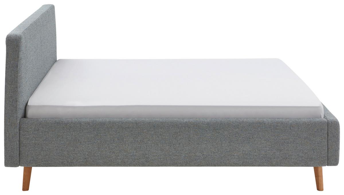 Polsterbett Mattis Herve Türkis 160x200cm - Türkis/Eichefarben, Design, Textil (160/200cm) - MID.YOU