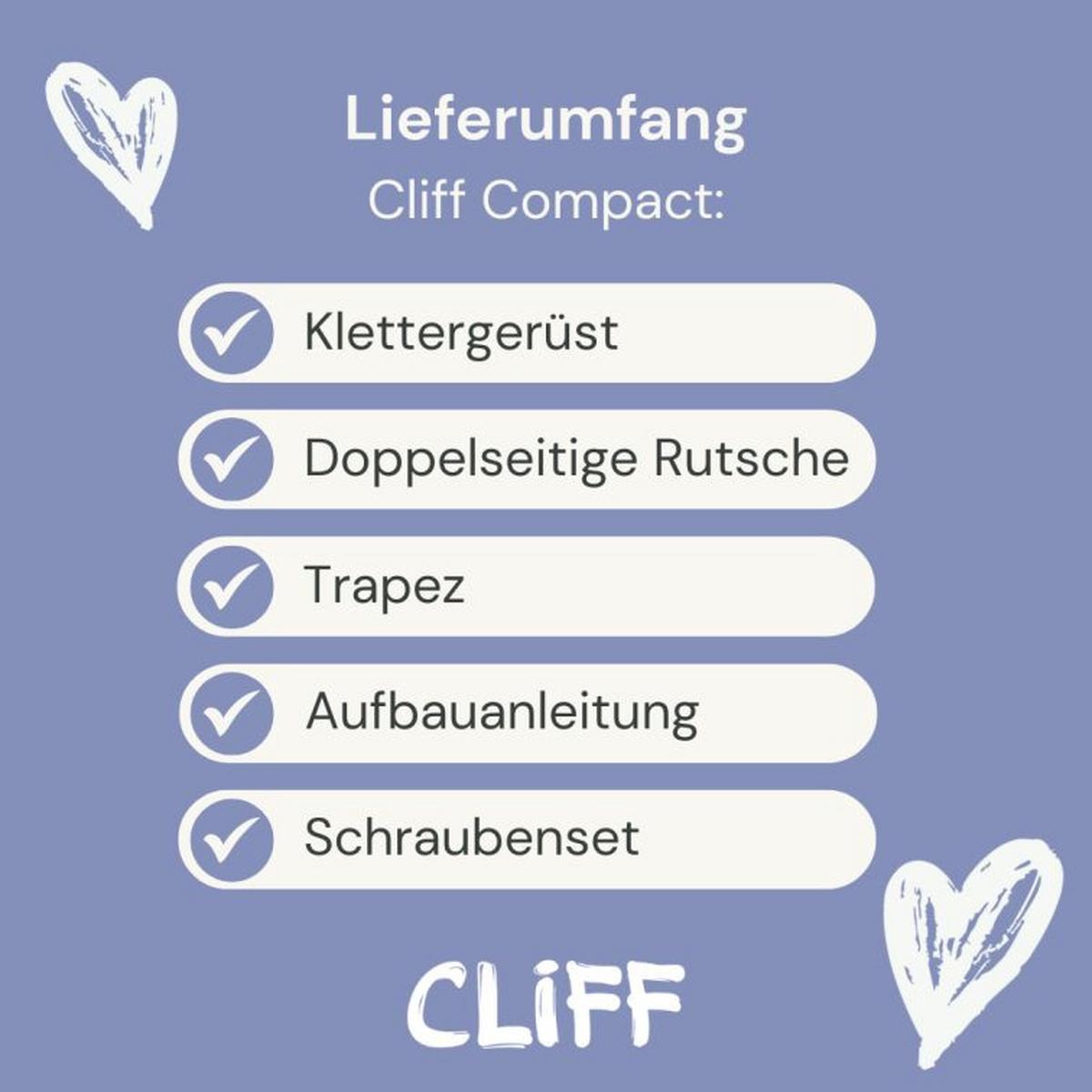 platzsparendes Klettergerüst natur - Birkefarben, Basics, Holz (84/105/113cm) - CLIFF