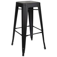 Barhocker Vantaggio High Brush Stapelbar Schwarz Bis 150 Kg - Schwarz, Basics, Metall (44/77/44cm) - MID.YOU