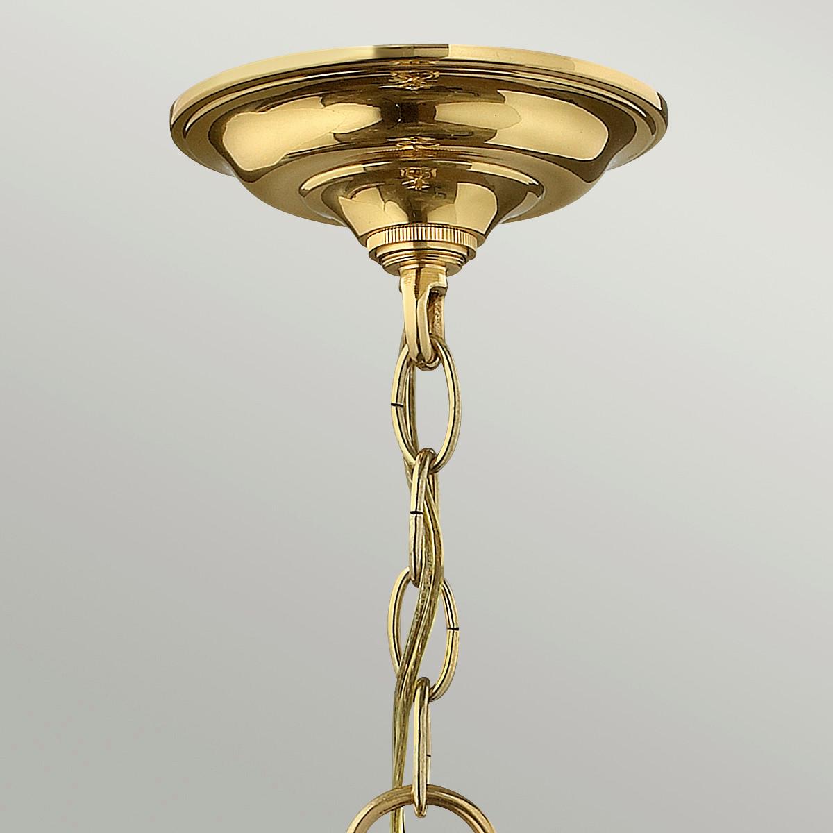 Hängeleuchte Gentry H: 61 cm 4-Flammig - Messingfarben, Natur, Glas/Metall (29.7/61cm) - Elstead Lighting