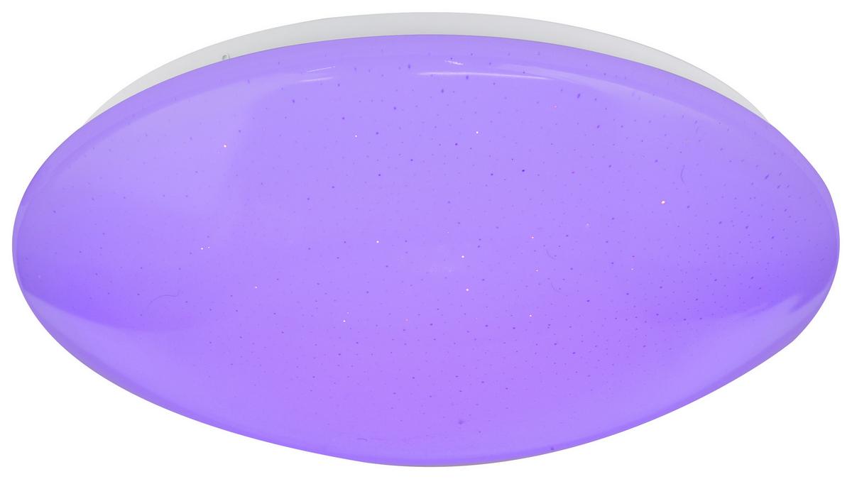 LED-Deckenleuchte Ø 39 cm mit Fernbedienung - Opal/Weiß, Basics, Kunststoff/Metall (39/11cm) - Globo