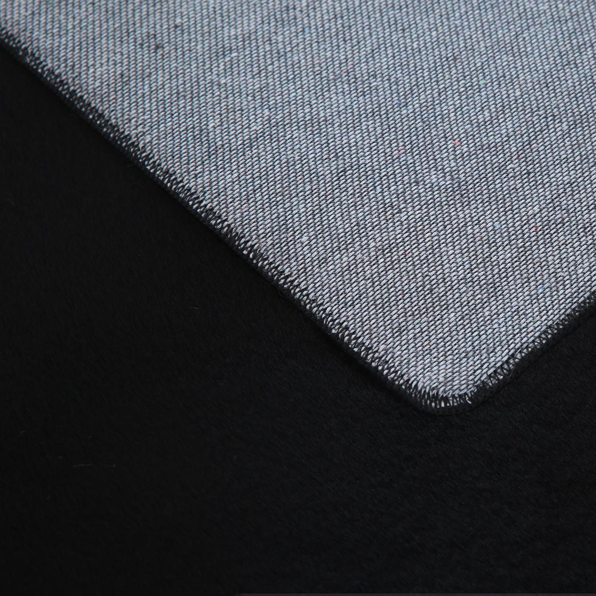 Hochflorteppich, Schwarz Pouffy - Schwarz, Basics, Textil (80/150cm)