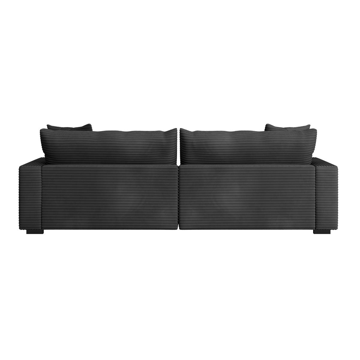 Megasofa Pelle-Megasofa - Wengefarben/Schwarz, Trend, Textil (261/124cm) - Luca Bessoni