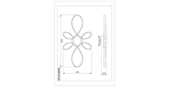 Led-deckenleuchte Basti - Schwarz, MODERN, Metall (83/45,5/7,5cm) - Luca Bessoni