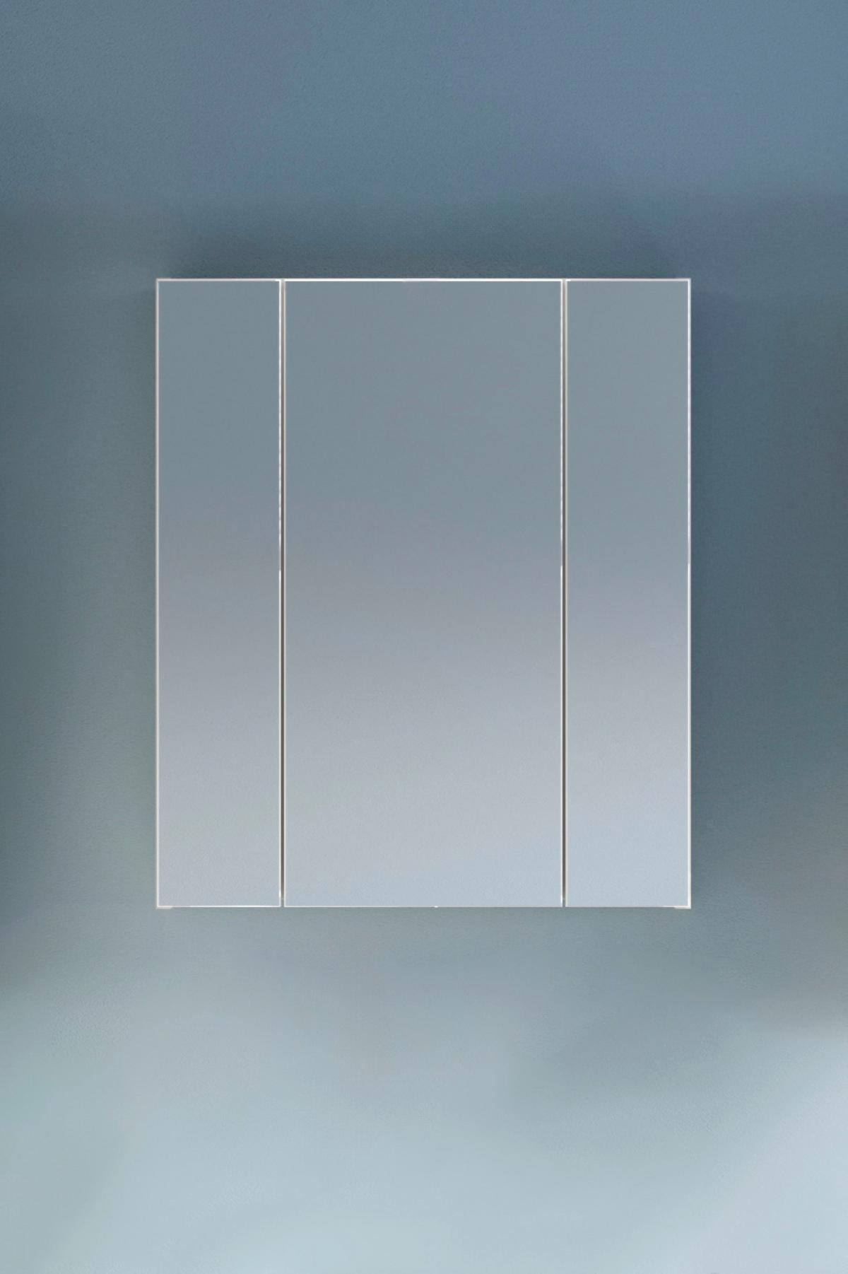 Spiegelschrank Linus Weiß B: 60 Cm - Weiß, MODERN, Glas/Holzwerkstoff (60/70/18cm) - MID.YOU