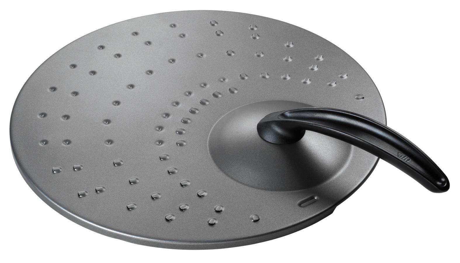 Pfannespritzschutz Edelstahl Bis 32 cm - Grau, MODERN, Metall (32cm) - Silit