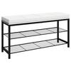 Schuhregal Taliro Schwarz Weiß - Schwarz/Weiß, Design, Holzwerkstoff/Metall (90/48/30cm) - MID.YOU