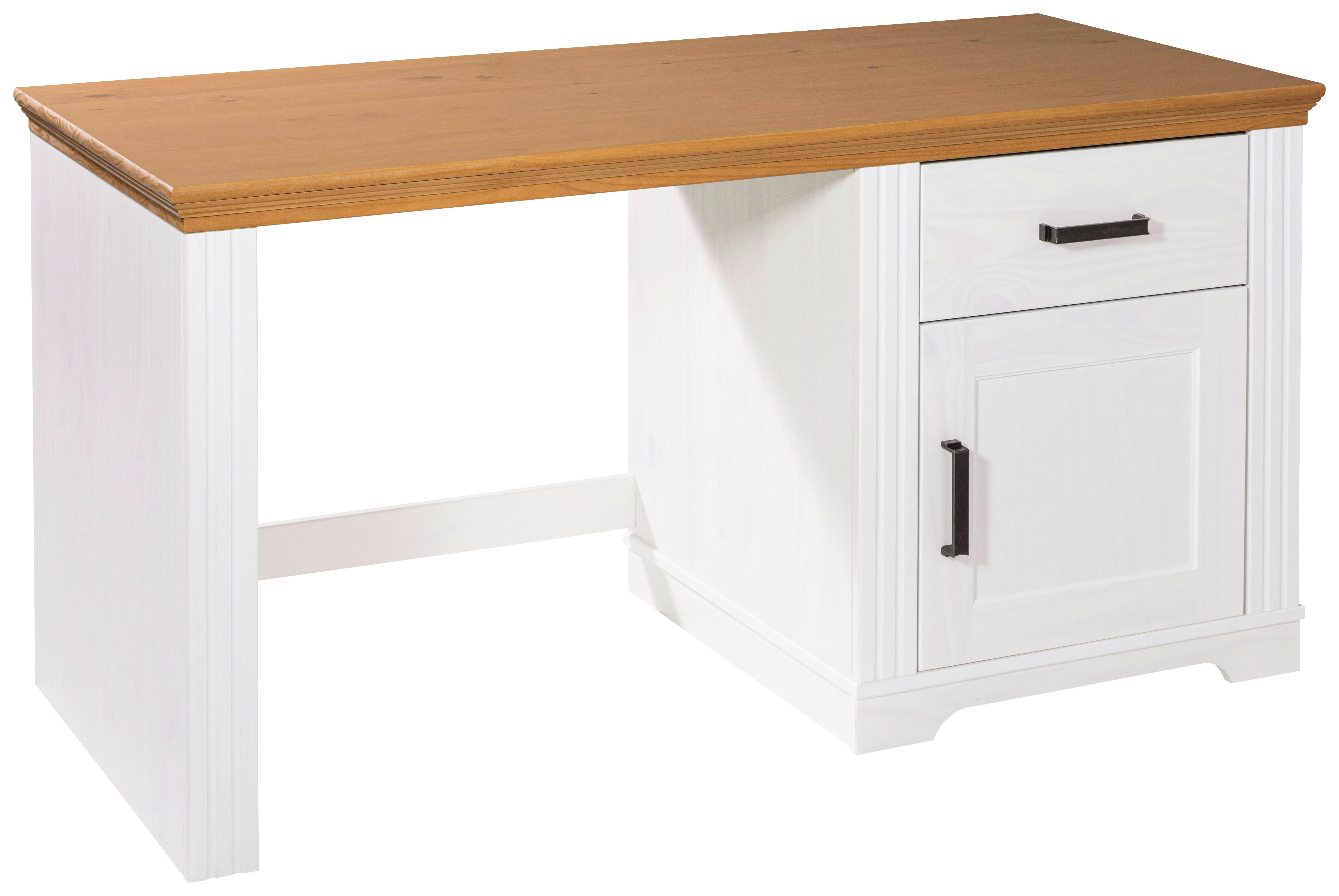 SCHREIBTISCH MALUNO 20909050 - Eichefarben/Weiß, MODERN, Holz (143/76/65cm) - MID.YOU