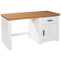 SCHREIBTISCH MALUNO 20909050 - Eichefarben/Weiß, MODERN, Holz (143/76/65cm) - MID.YOU