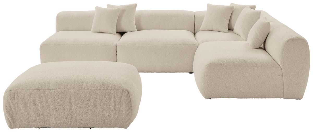 Ecksofa Bloom - Beige, Trend, Textil (315/235cm) - Livetastic