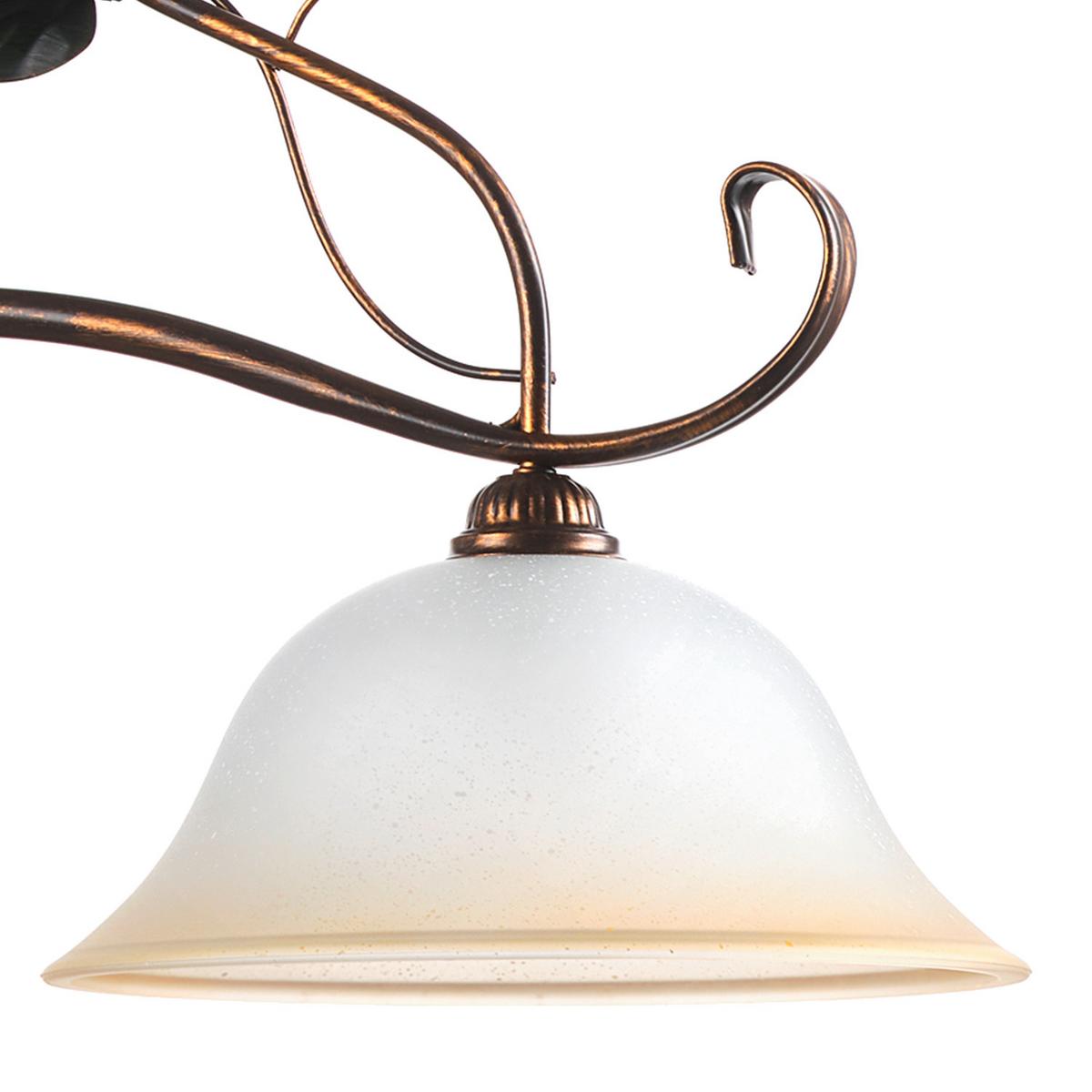 Hängeleuchte 4620/2 - Bronzefarben/Olivgrün, Natur, Glas/Metall (80/45/110cm)