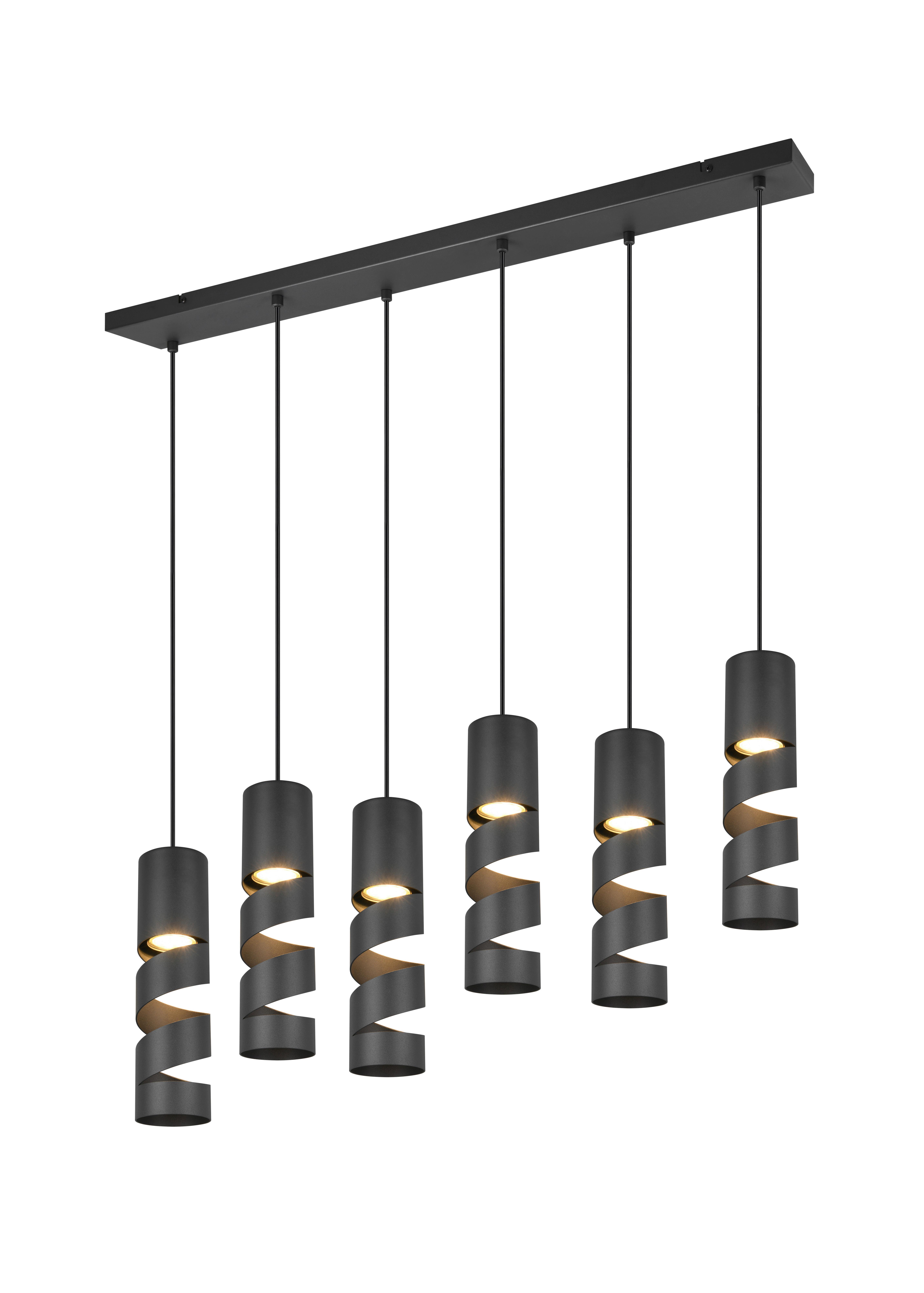 Pendelleuchte 364000632 Stream - Schwarz, KONVENTIONELL, Metall (100/14/150cm) - Trio Leuchten