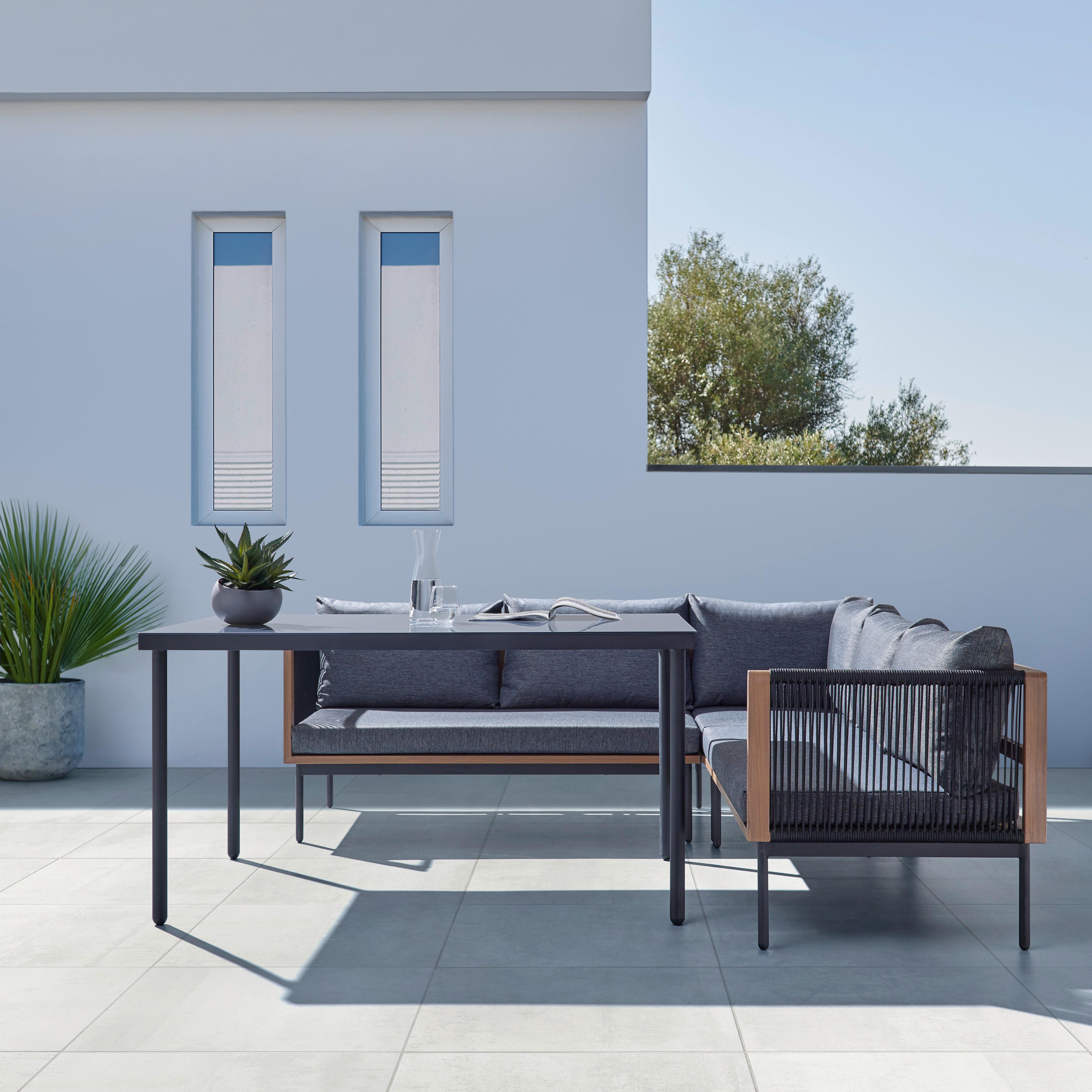 Záhradní Sestava Bella - černá/tmavě šedá, Moderní, kov/textil - Bessagi Garden