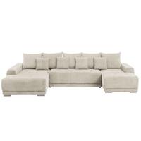 Wohnlandschaft Madeleine Beige U: 203x350x180cm - Beige/Silberfarben, Design, Textil (203/350/180cm) - MID.YOU