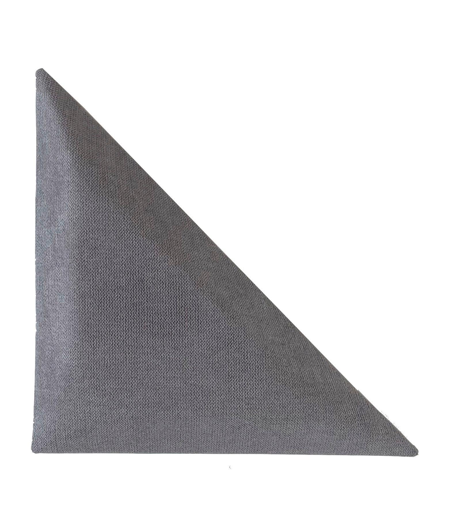 Wandpolster 2er-set 29,5x29,5 Cm Dreieckig, Grau - Dunkelgrau, Basics, Textil (29,5/29,5/4cm) - MID.YOU