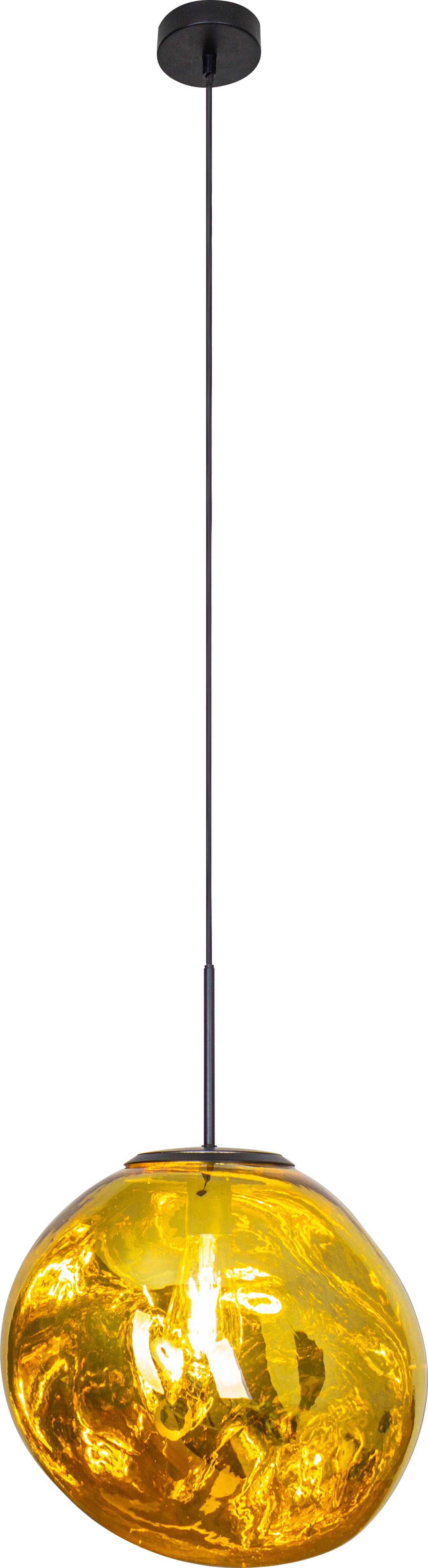 Hängeleuchte Canopus Gelb D: 36 cm - Gelb, Basics, Glas (36/150cm)