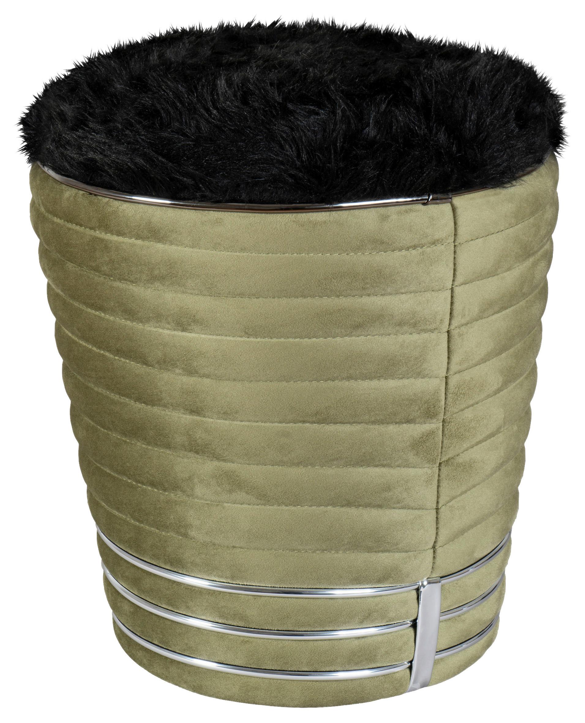 Hocker Doric 325 Grün/schwarz D: 42 Cm - Graphitfarben/Grün, Design, Textil (42/50cm) - Kayoom