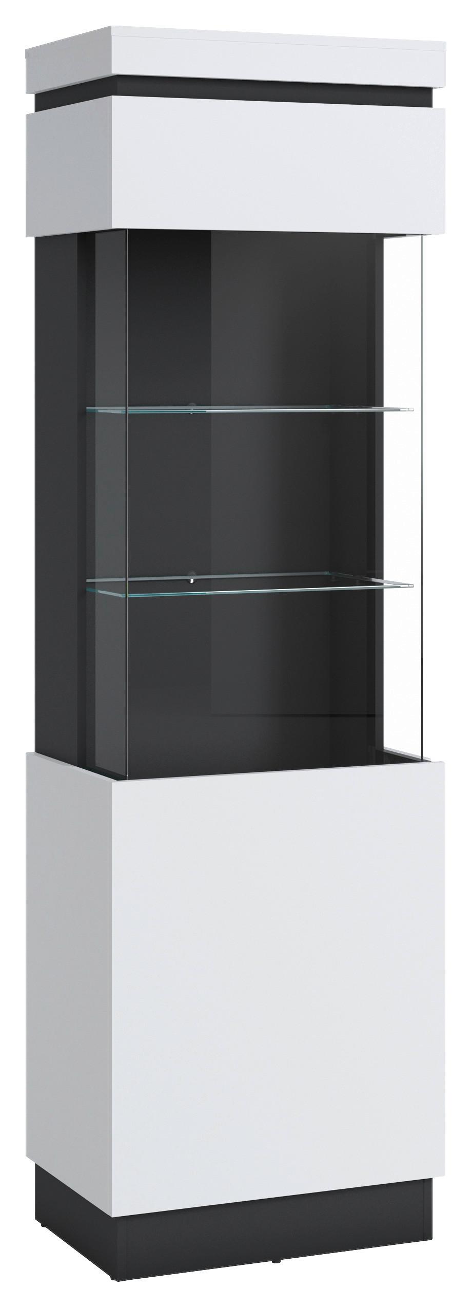 Virtine Campania Anthrazit, Weiß B: 60,1 Cm - Anthrazit/Weiß, Trend, Glas/Holzwerkstoff (60,1/200,5/40cm)