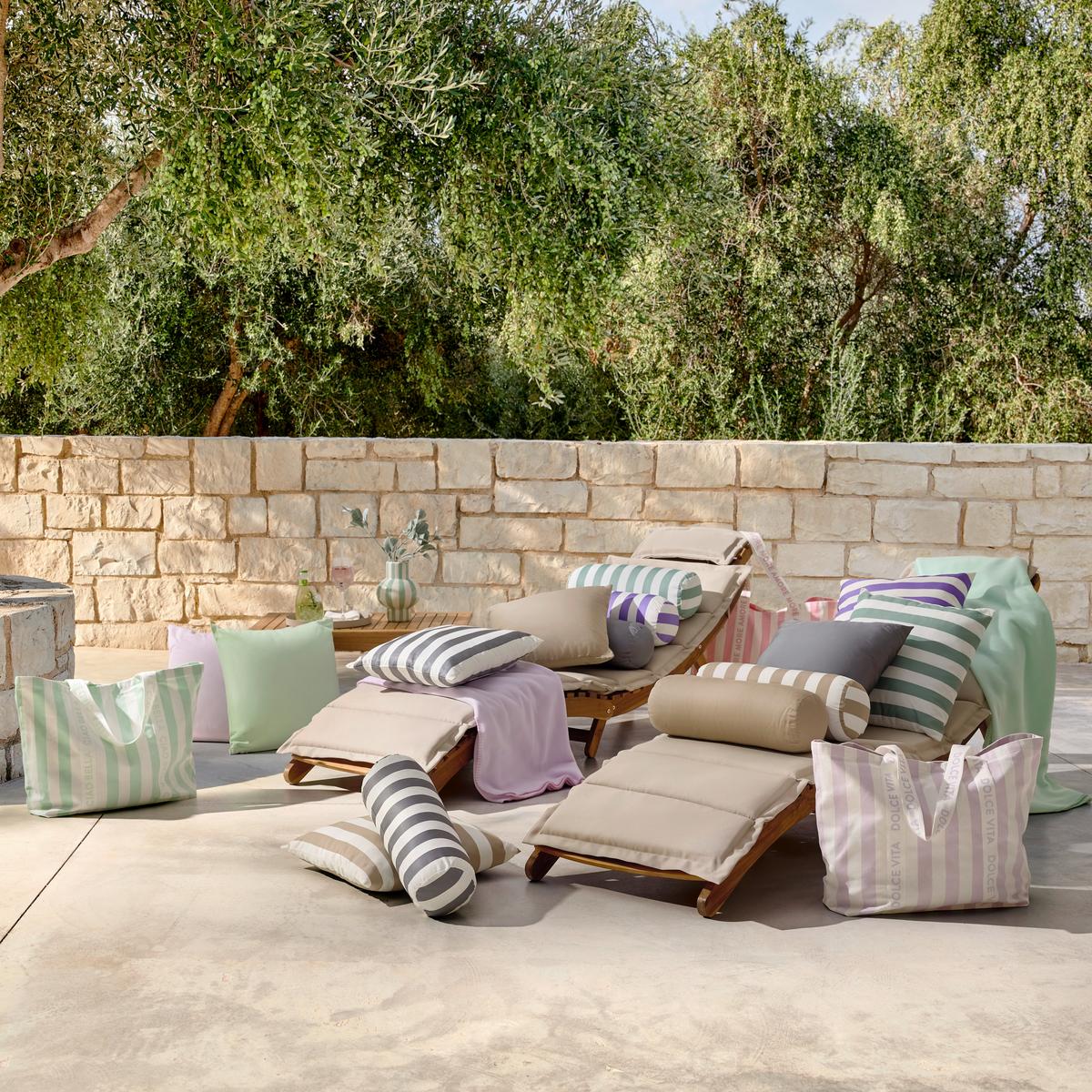 VÁLCOVÝ ANATOMICKÝ POLŠTÁŘ AMORE GESTREIFT - bílá/béžová, textil (15/45cm) - Mömax