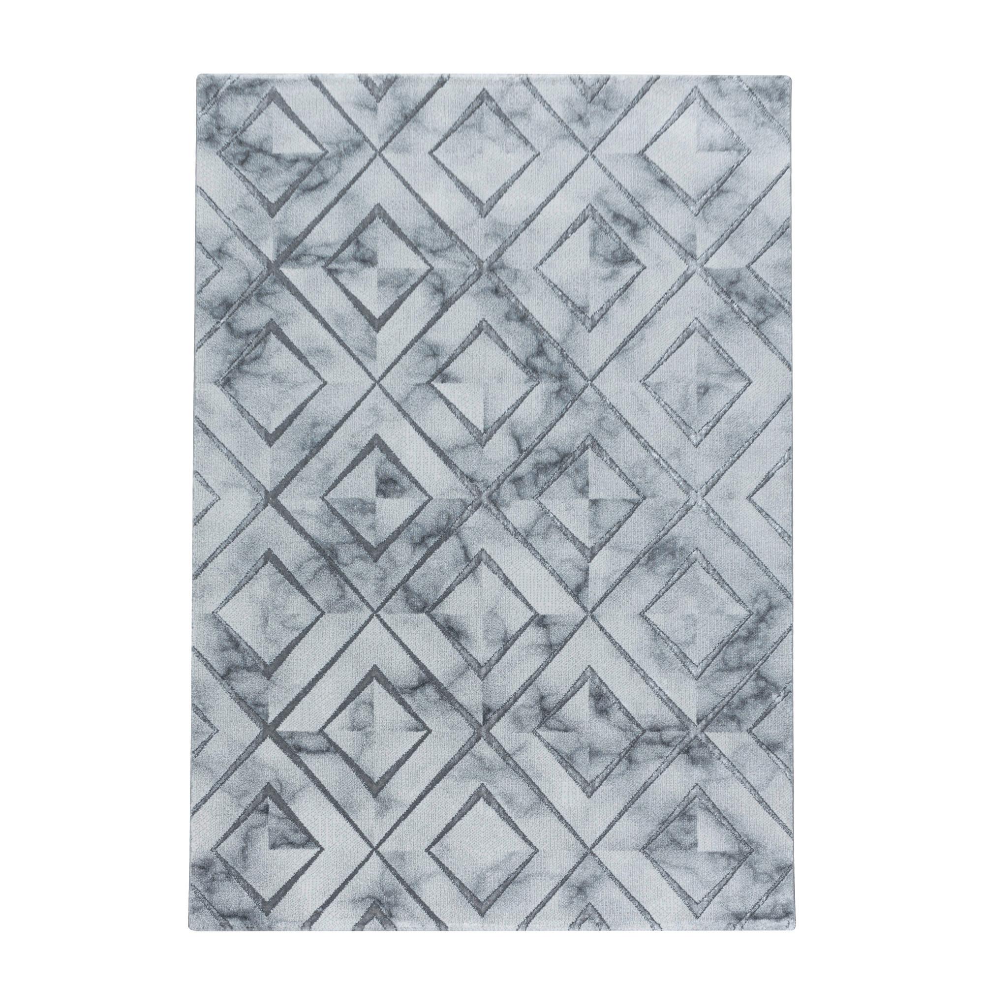 Webteppich Silberfarben Naturfaser Naxos 140x200 cm - Silberfarben, Design, Textil (140/200cm)