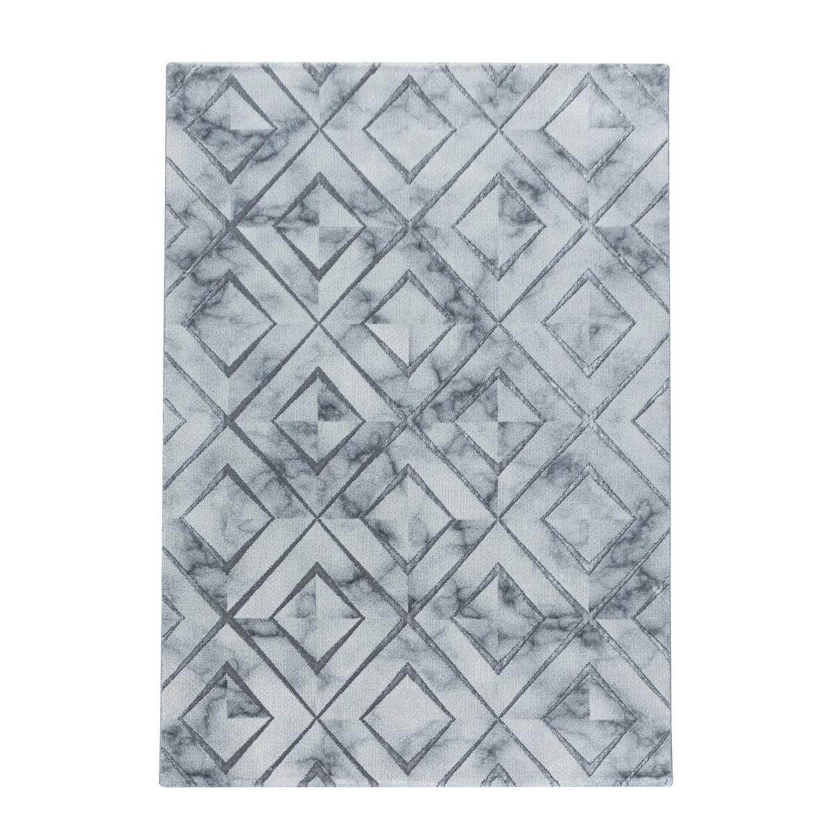 Webteppich Silberfarben Naturfaser Naxos 140x200 cm - Silberfarben, Design, Textil (140/200cm)