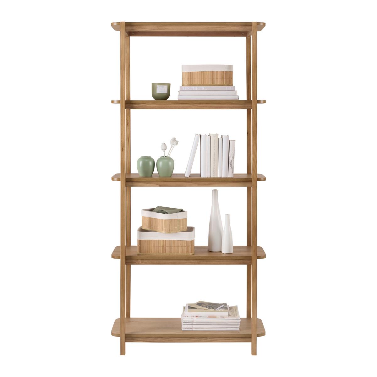 REGÁL KAVOK -EXKLUSIV- - farba jaseňa/prírodná farba, Natur, drevo/kompozitné drevo (80/170/35cm) - Premium Living