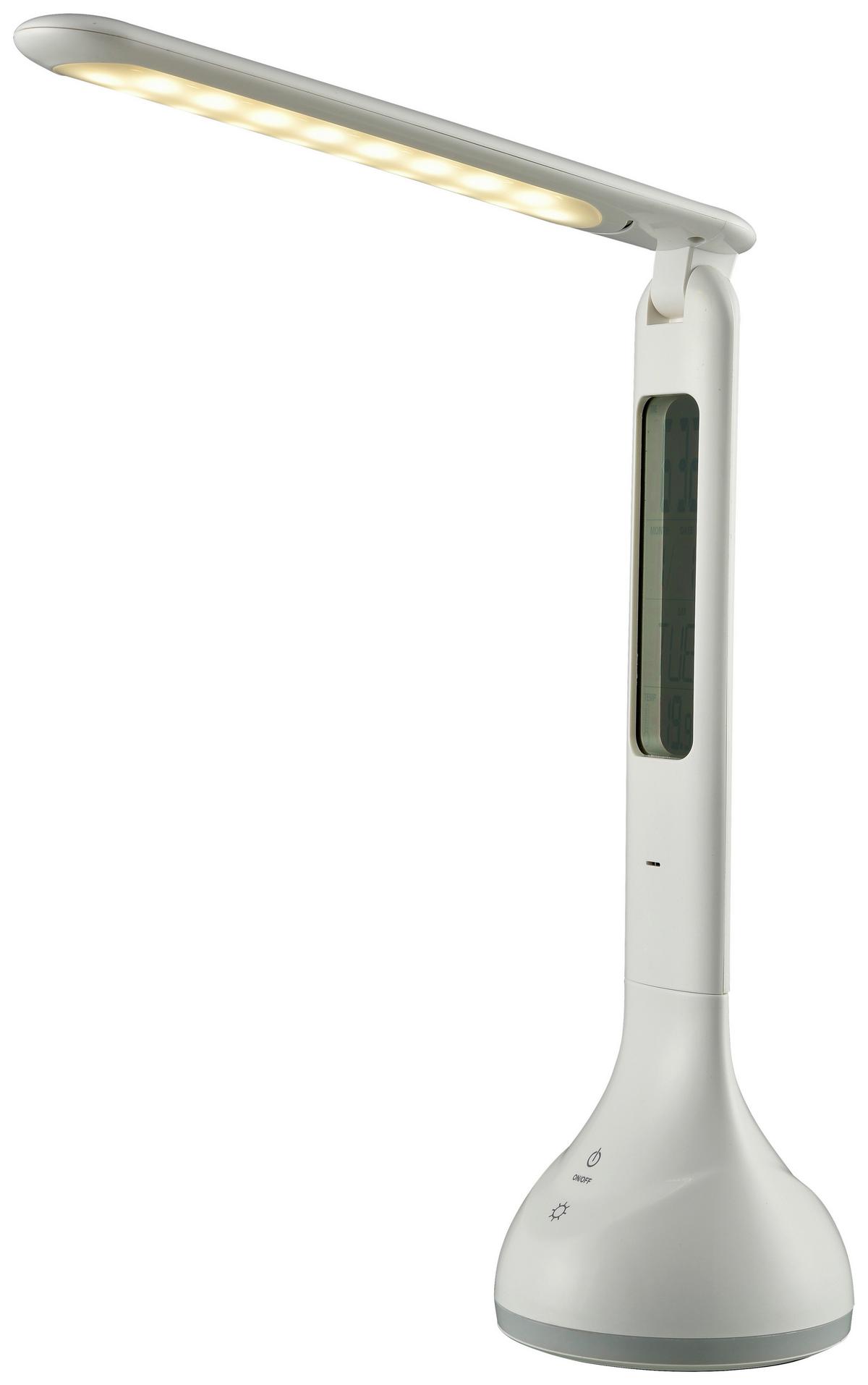 LED-Schreibtischleuchte Annie Weiß, Touchdimmer - Transparent/Weiß, MODERN, Kunststoff (8,7/26,3cm) - Luca Bessoni