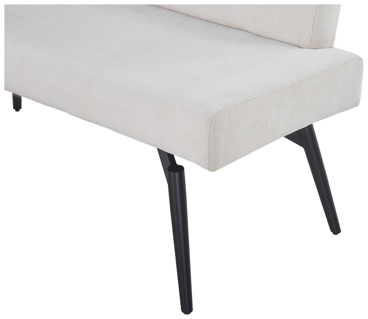 Eckbank Tinos Beige, S: 150x190 cm - Beige/Schwarz, KONVENTIONELL, Textil/Metall (150/190cm) - MID.YOU