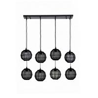 Hängeleuchte 14994-8h - Schwarz, Basics, Metall (94/24/140cm) - Globo
