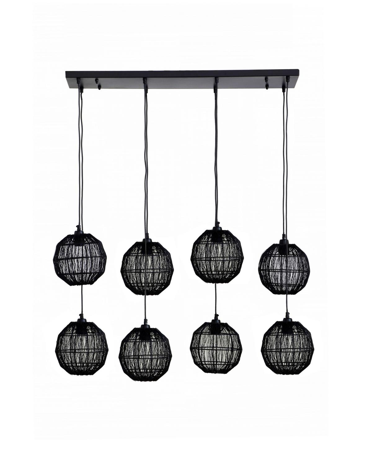Hängeleuchte 14994-8h - Schwarz, Basics, Metall (94/24/140cm) - Globo