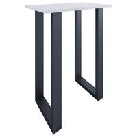 Bartisch Xona B 80x50 - Schwarz/Weiß, KONVENTIONELL, Holzwerkstoff/Metall (80/50/102cm)