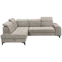 Ecksofa Rockdale Grau S: 200x282 cm - Schwarz/Grau, KONVENTIONELL, Textil (200/282cm) - MID.YOU