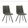 Stuhl-set Liano Anthrazit, B: 45,5 Cm - Anthrazit/Schwarz, MODERN, Textil/Metall (45,5/89,5/60cm) - MID.YOU