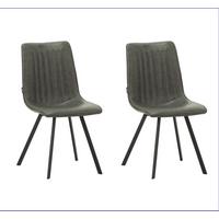 Stuhl-set Liano Anthrazit, B: 45,5 Cm - Anthrazit/Schwarz, MODERN, Textil/Metall (45,5/89,5/60cm) - MID.YOU