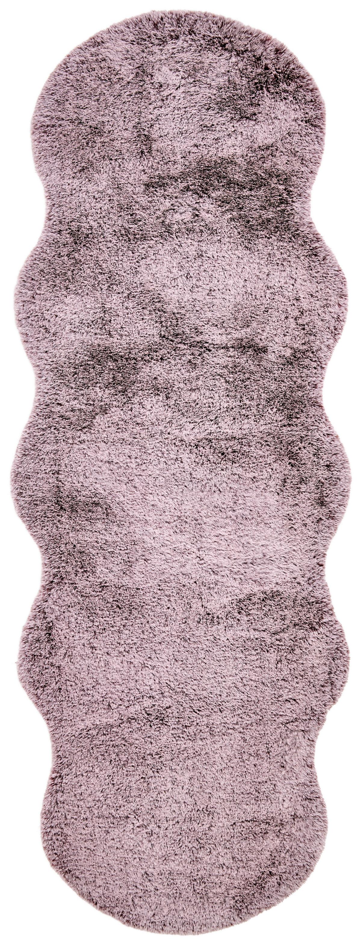 Fellteppich Misha Beere 55x160 cm - Beere, MODERN, Textil (55/160cm) - Luca Bessoni