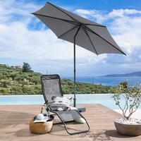 Sonnenschirm Sun Bxhxt: 270x270x220 Cm Anthrazit - Anthrazit, MODERN, Textil/Metall (270/270/220cm) - Beldano