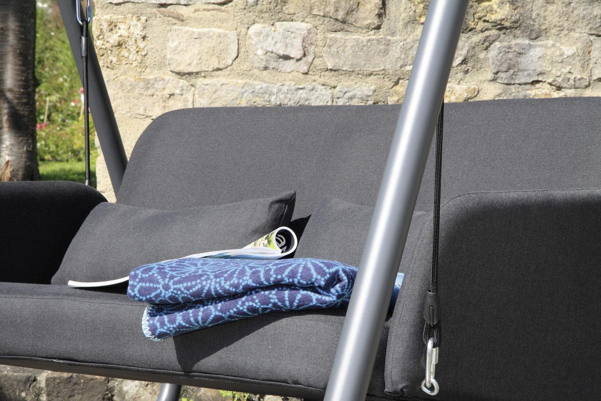 Hollywoodschaukel Mit Sonnendach Sun Acamp 2 Pers. - Anthrazit, Basics, Textil/Metall (190/142/177cm) - Acamp