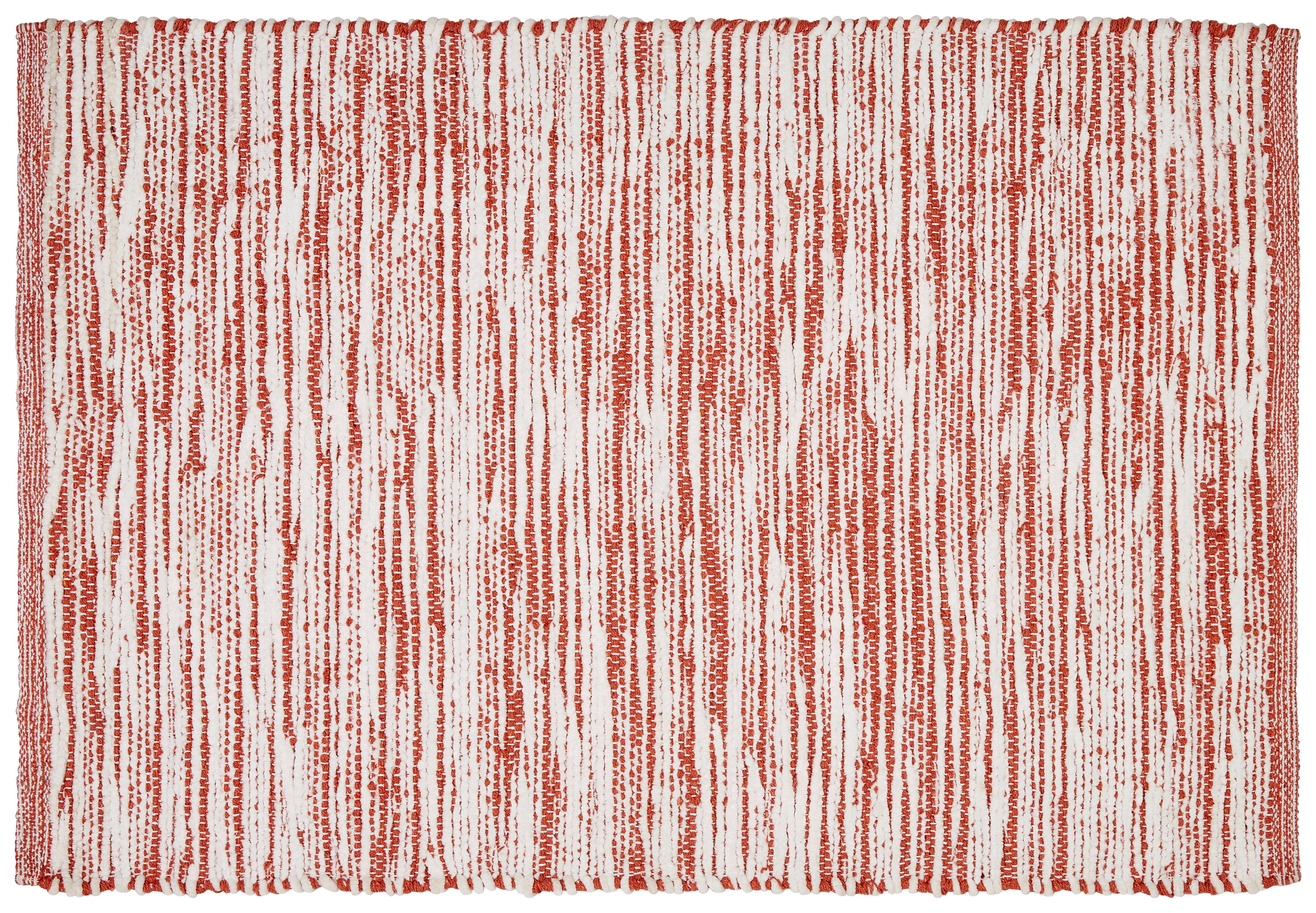 Handwebeteppich Weiß/orange Penelope 60x90 Cm