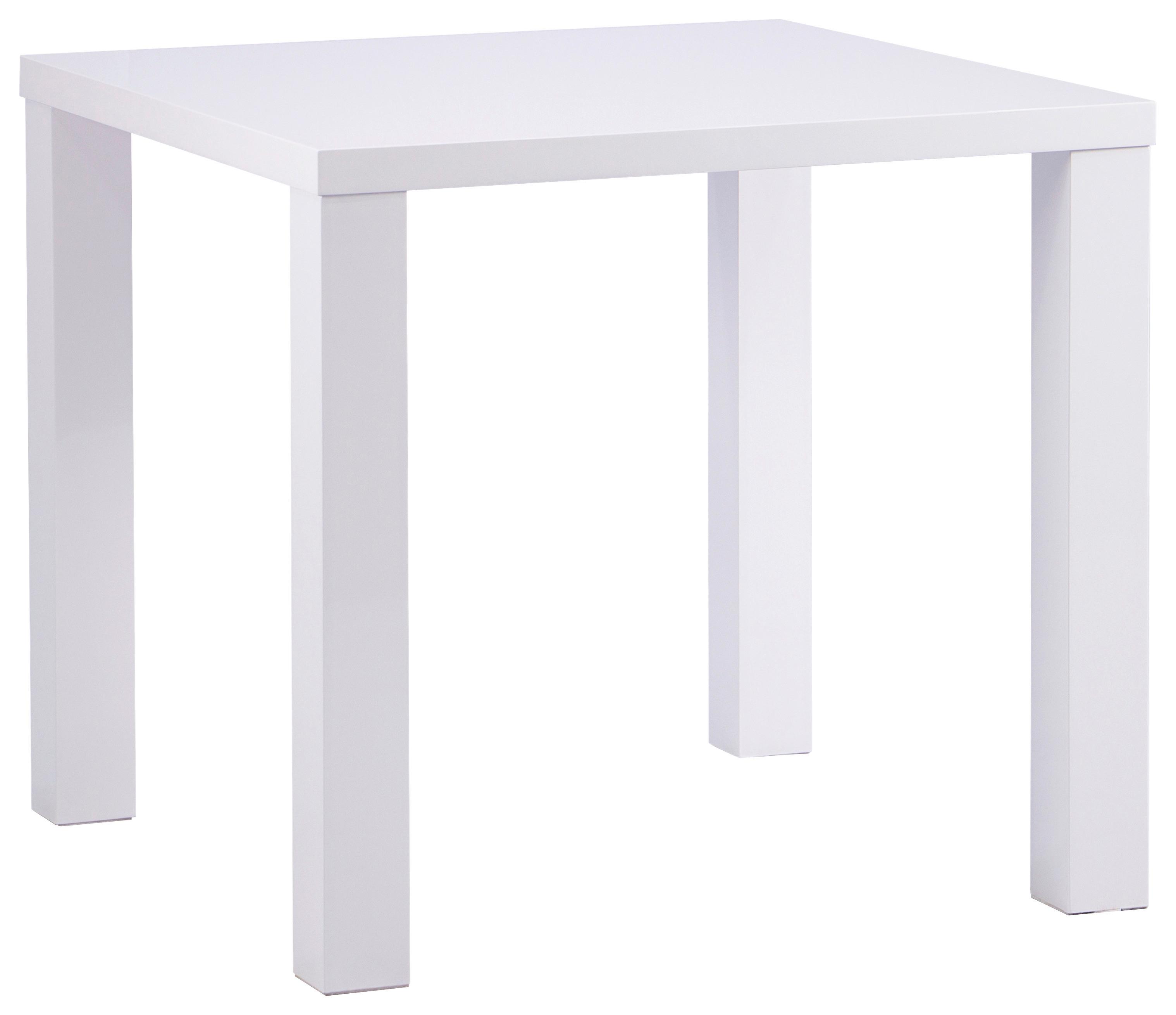 Esstisch Blake Hochglanz Weiß, B: 80 cm - Weiß Hochglanz, KONVENTIONELL, Holzwerkstoff (80/75/80cm) - P & B